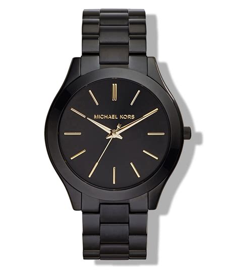 reloj michael kors piel negro|michael kors reloj mujer digital.